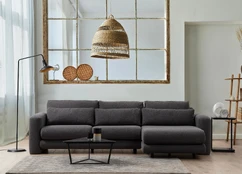 Minkštas kampas Lily Corner Right Grey Pilka kaina
