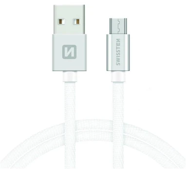 Swissten Textile Universal Micro USB Data and Charging Cable 1.2m