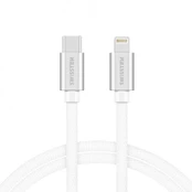 Laidas Swissten, Apple Lightning/USB-C, 2 m, balta kaina