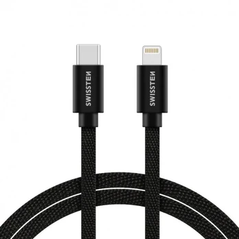 Laidas Swissten, Apple Lightning/USB-C, 2 m, juoda