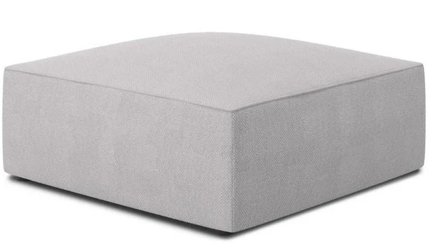 Pufas Micadoni Home Ruby Structured, šviesiai pilka, 93 cm x 93 cm x 40 cm