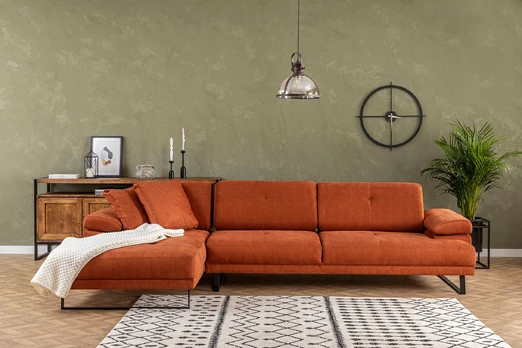 Minkštas kampas Mustang Small Left-Orange Oranžinė