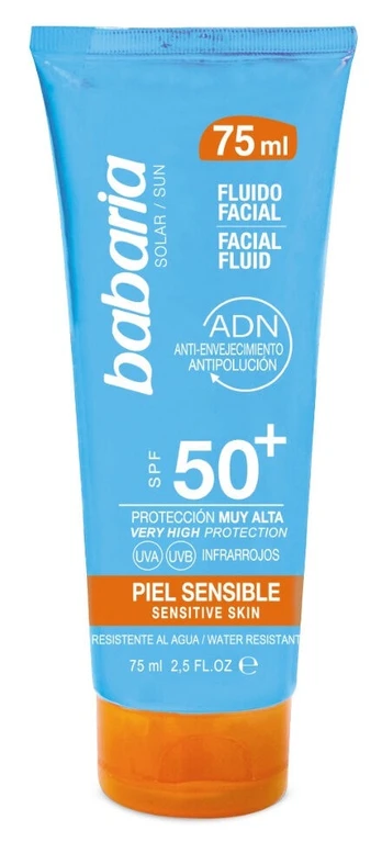 Kremas nuo saulės veidui Solar Adn Sensitive Babaria Spf 50, 75 ml