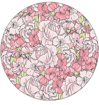 Kilimas Conceptum Hypnose Rosa 882CHL1882, žalias/rožinis, 100 cm x 100 cm