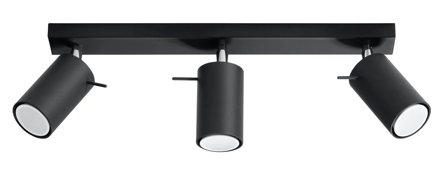Lubinis šviestuvas SOLLUX RING 3 juodas, 40 W