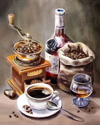 Coffee Time Deimantinio Paveikslo komplektas CS2553