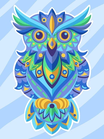 Colourful Owl Deimantinio Paveikslo komplektas CS2544