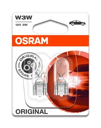 Automobilinės lemputės OSRAM Original, W3W, W2.1x9.5d, 3 W, 2 vnt.