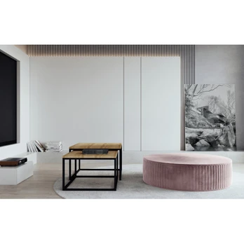 Pufas Lara, rožinis, 73 cm x 73 cm x 27 cm