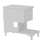 Naktinis staliukas Cast-White Balta kaina