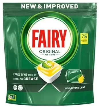 Fairy Platinum All In One Lemon Indaplovių Tabletės, 75 Tabl.