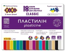 Plastilinas ZiBi Classic Kids Line, 18 spalv. kaina