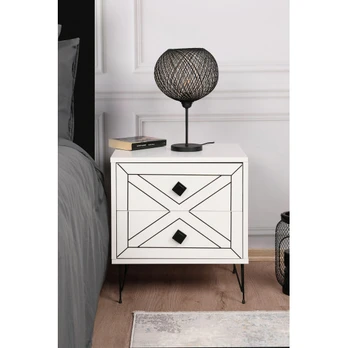 Naktinis staliukas Luna-White Balta