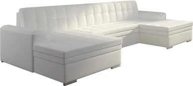 Kampinė sofa Vento Soft 17, balta, 165 x 355 cm x 80 cm kaina