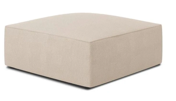 Pufas Micadoni Home Ruby Structured, kreminės spalvos, 93 cm x 93 cm x 40 cm