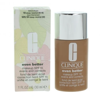 Clinique Foundation Even Better Makeup SPF15 Evens and Corrects Fluide WN 92 Deep Neutral M 30ml