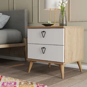 Naktinis staliukas Versa-Ce 3636 Ąžuolas Balta kaina