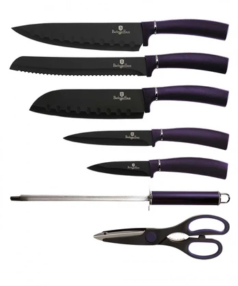 Virtuvinių peilių komplektas Berlinger Haus Purple Eclipse BH-2560, 8 vnt.