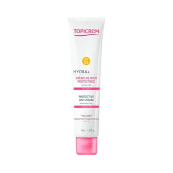 Dieninis veido kremas Topicrem Hydra+ SPF50+, 40 ml, moterims