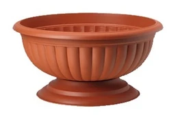 Vazonas Form Plastic Grace 1000, plastikinis, Ø 24.5 cm, rudas
