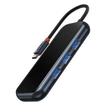 USB šakotuvas Baseus AcmeJoy HUB Type-C to 3xUSB3.0 + Type-C, 15 cm