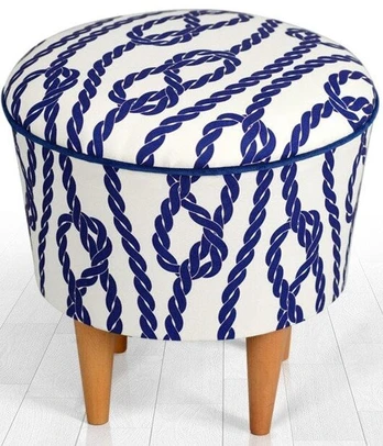 Pufas Cunda v2-Blue, White Mėlyna Balta