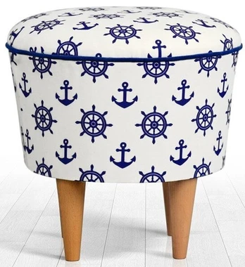 Pufas Cunda-Blue, White Mėlyna Balta