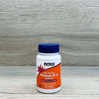 Maisto papildas NOW Vitamin D-3 2000 IU 120 kaps.