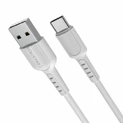 Laidas Borofone X16, USB/USB-C, balta kaina