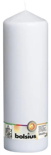 Cilindrinė žvakė, baltos sp., 30 x 9,8 cm kaina