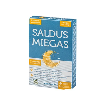 Maisto papildas ACONITUM Saldus miegas kapsulės N15