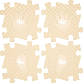 Askato grindų kilimėlis 16 vienetų Magic Set beige MFK-044-3