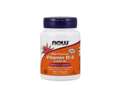 Maisto papildas NOW Vitamin D-3 2000 IU 240 kaps.