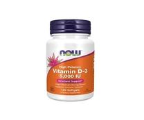Maisto papildas NOW Vitamin D-3 5000 IU 120 kaps. kaina