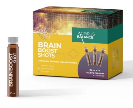 Maisto papildas Acorus Balance BRAIN BOOST shots 25ml N14