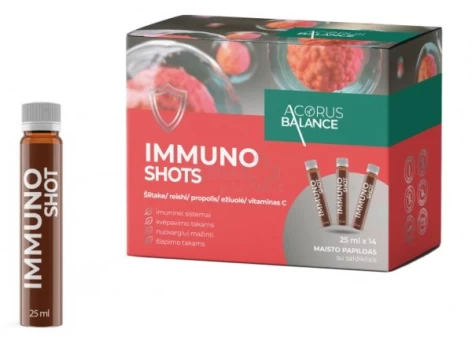 Maisto papildas Acorus Balance IMMUNO shots 25ml N14