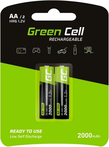 Įkraunamas elementas Green Cell 2x AA HR6, AA, 2000 mAh, 2 vnt.