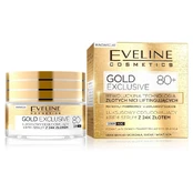 Veido kremas Eveline Gold Exclusive 80+, 50 ml, moterims kaina