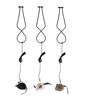 Žaislas katei Flamingo Bungee Mouse KF12767