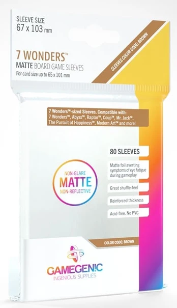 Kortelių įmautės Gamegenic Matte 7 Wonders