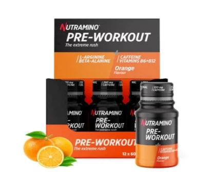 NUTRAMINO Pre-Workout 12x60ml (Apelsinų)