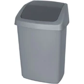Šiukšliadėžė Curver Swing Top, pilka, 10 l kaina