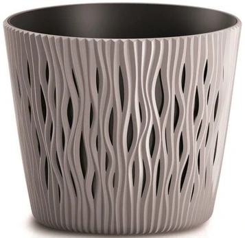 Vazonas Prosperplast Sandy Round, plastikinis, Ø 22 cm, rudas
