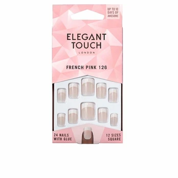 Dirbtiniai nagai Elegant Touch French S (24 uds)