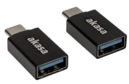 AKASA adaptér USB3.1 Gen2 Type-A na Type-C (F/M), 2ks v balení