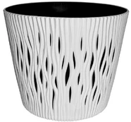 Vazonas Prosperplast Sandy Round, plastikinis, Ø 13 cm, baltas kaina