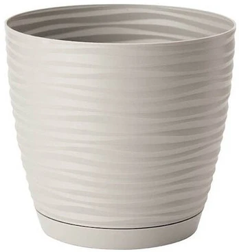 Vazonas Form Plastic Sahara Petit 118061, plastikinis, Ø 11 cm, pilkas