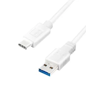 Kabelis Logilink USB - USB-C USB, USB-C, 0.5 m, balta kaina
