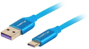 Laidas Lanberg USB, USB Type-C, 0.5 m, mėlyna