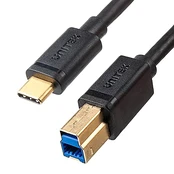UNITEK C14096BK-2M USB-C laidas USB SPAUSDINTUVAS M/M 2M USB 3.0 5Gbps kaina